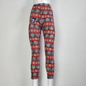 NEW No Boundaries Plus Size Orange Black Elephant Leggings